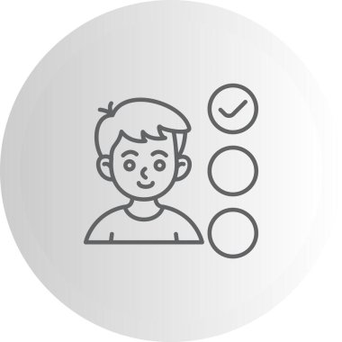 Kullanıcı Puanı simgesi. Yanında kutu simgesi olan genç bir çocuk..