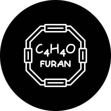 Furan molekülünün kimyasal yapısı, web simgesi