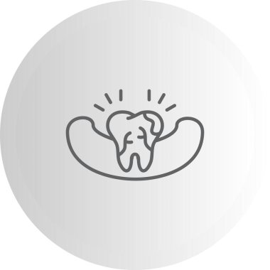 Diş pianlarını gösteren minimalist grafik simgesi, diş hekimliği uygulaması veya diş sağlığı kliniği web sayfaları için uygundur.