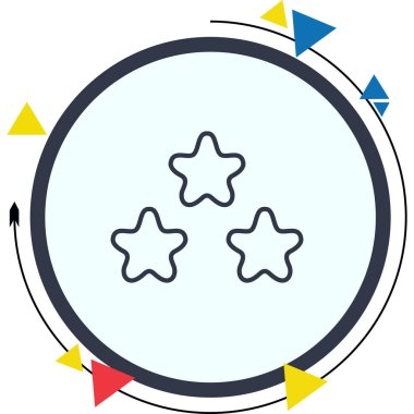 Yıldızları Gözden Geçir Modern Dijital Sanat Nesnesi