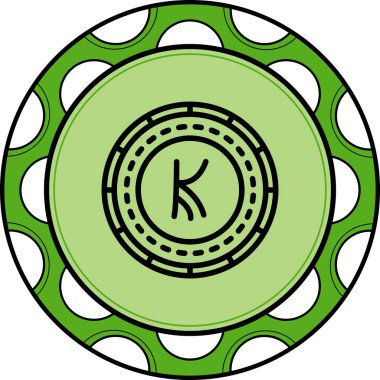 Kenya Madeni Parası Profesyonel Düz Grafik Sembolü