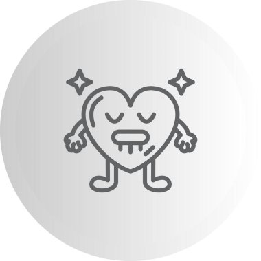 Salyalı Kalp Zarif Profesyonel Düz Grafik Sembolü