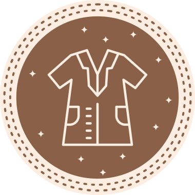 Hastane Önlüğü Yenilikçi Düz Ürün Tasarım Sembolü