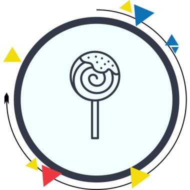 Lolipop Web simgesi vektör illüstrasyonu