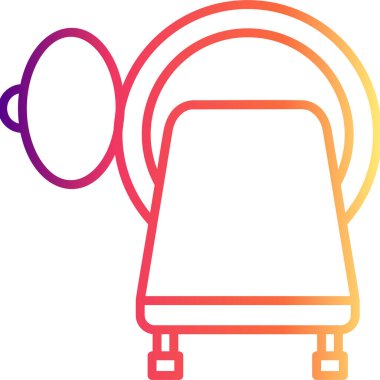 Tıbbi Tarayıcı Hattı Düz Simgesi