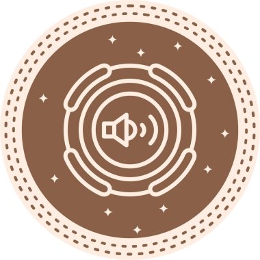 Ses web simgesi vektör illüstrasyonu