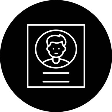 Profil Belgesi Yüksek Çözünürlüklü Minimum Vektör Tasarımı