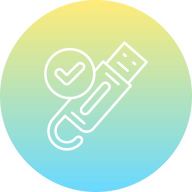 USB Sürücü Simgesi, modern vektör illüstrasyonu