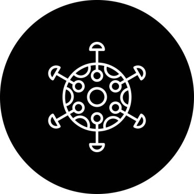 Virüs Ayırt Edilmiş Modern Dijital Tasarım Elemanı