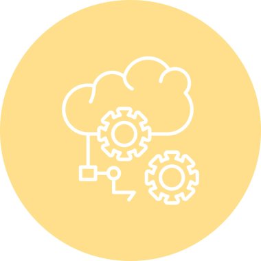 Bulut Otomasyon Simgesi, Beyaz Arkaplanda Görüntü