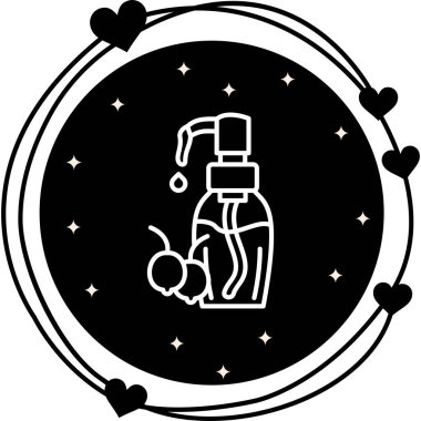 Tamanu Yağ ağ ikonu vektör illüstrasyonu