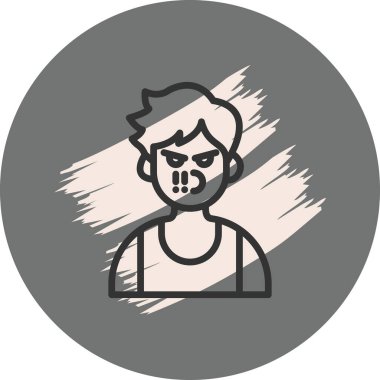 erkek avatar simgesi, vektör illüstrasyonu basit tasarım