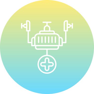 tıbbi ağ simgesi vektör illüstrasyonu