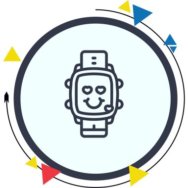 akıllı saat simgesi, vektör illüstrasyonu basit tasarım