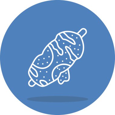 Kebap Simgesi vektör çizimi tasarımı