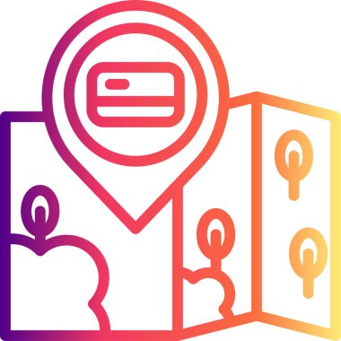 Kredi Kartı Çizgisi Simgesi Basit Görüntü Beyaz Arkaplanda İzole Edildi