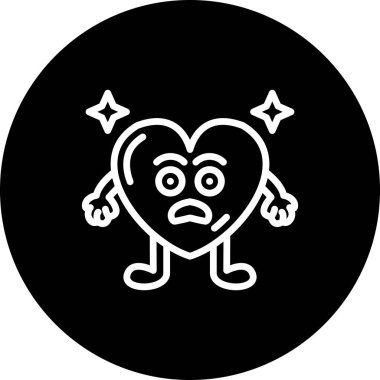 Korkusuz Kalp Sofistike Özel Vektör Sanatı Objesi