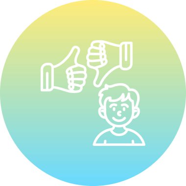 Basit geribildirim simgesi vektör çizimi