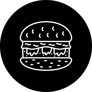 hamburger food icon, burger vector design
