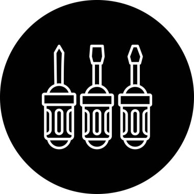 Tornavida simgesi vektör illüstrasyon tasarımı