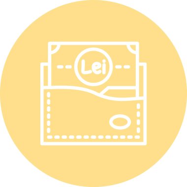 Romanya Cüzdan Hattı Simgesi Beyaz Arkaplanda İzole Edildi