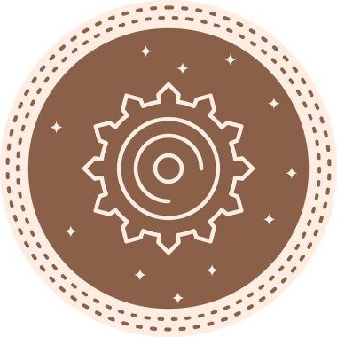 Dairesel tasarım ile Miter Testere araç simgesi.