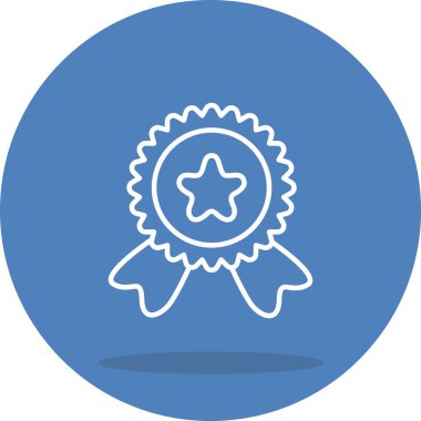 Rozet simgesi, vektör illüstrasyonu basit tasarım