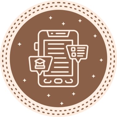 Mobil Öğrenme Simgesi, Basit İllüstrasyon