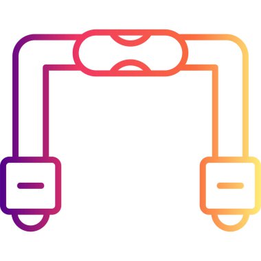 Attachment Web Button, Line Icon, Interface Element, Illustration on White Background