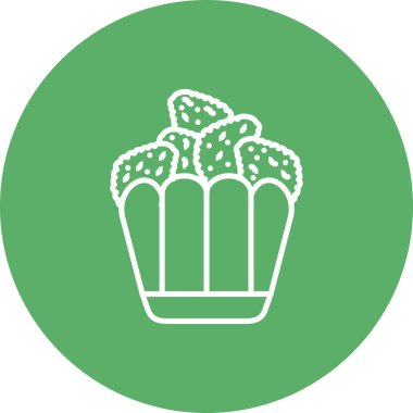 Çizgili kapta patlamış mısır.