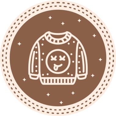 Gülen surat tasarımlı süveter.