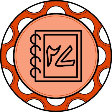 Dairesel logo, dizüstü bilgisayar tasarımı içeriyor