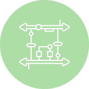 Uygulama için uzun, kısa ai model simgesi