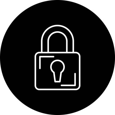 kilit web simge vektör çizim