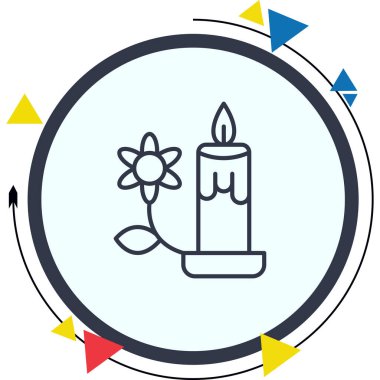 mum ağ ikonu vektör illüstrasyonu