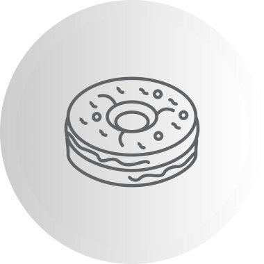 Donat Yüksek Kaliteli Ölçeklenebilir Vektör İllüstrasyonu