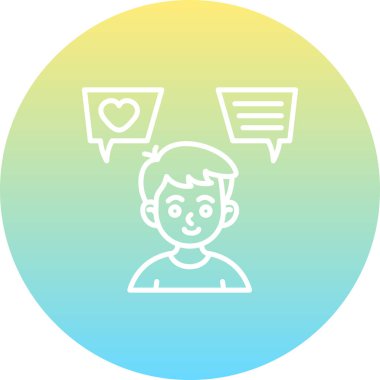 Kullanıcı Görüşü simgesi. Genç bir çocuğun tasviri