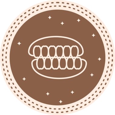 Üst Isırık Entelektüel Özel Vektör Sanat Nesnesi