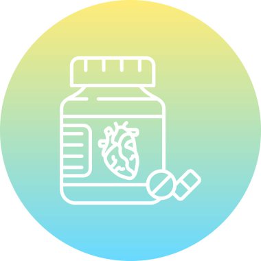 İlaç Şişeleri simgesi, vektör illüstrasyonu basit tasarım