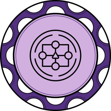 AI Algoritmasının vektör illüstrasyonu modern simge