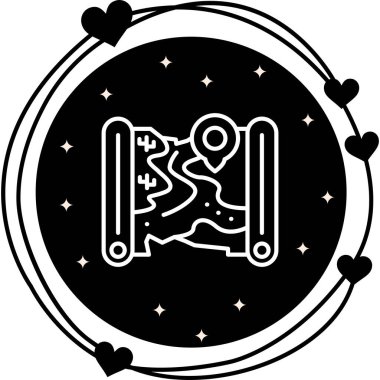 konum web simgesi vektör illüstrasyonu