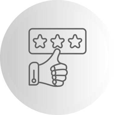 Yıldız Derecelendirme Kalın Web Grafik İllüstrasyonu