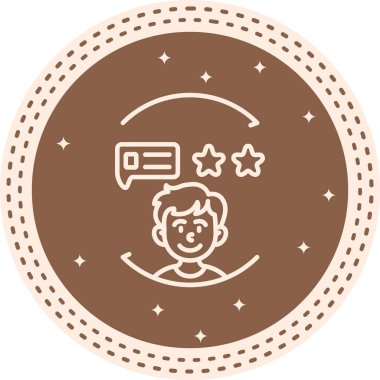 Basit geribildirim simgesi vektör çizimi