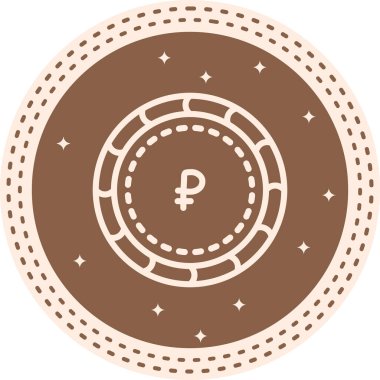 Ruble madeni para simgesi, para birimi sembolü