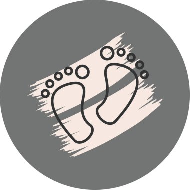 Bebek Ayak İzi Simgesi, Basit Çizim