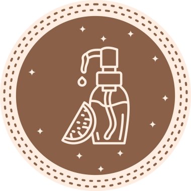 Karpuz Tohumu Yağ ağ ikonu vektör illüstrasyonu