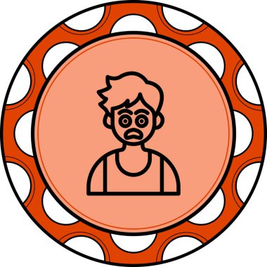 erkek avatar simgesi, vektör illüstrasyonu basit tasarım