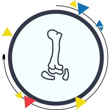 Kemik yapısı olan ayak bileği eklem uygulama simgesi