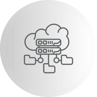 Bulut Altyapı Simgesi, Beyaz Arkaplan Görüntü