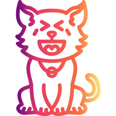 Gülen Kedi Premium Zarif Dijital Tasarım Sembolü